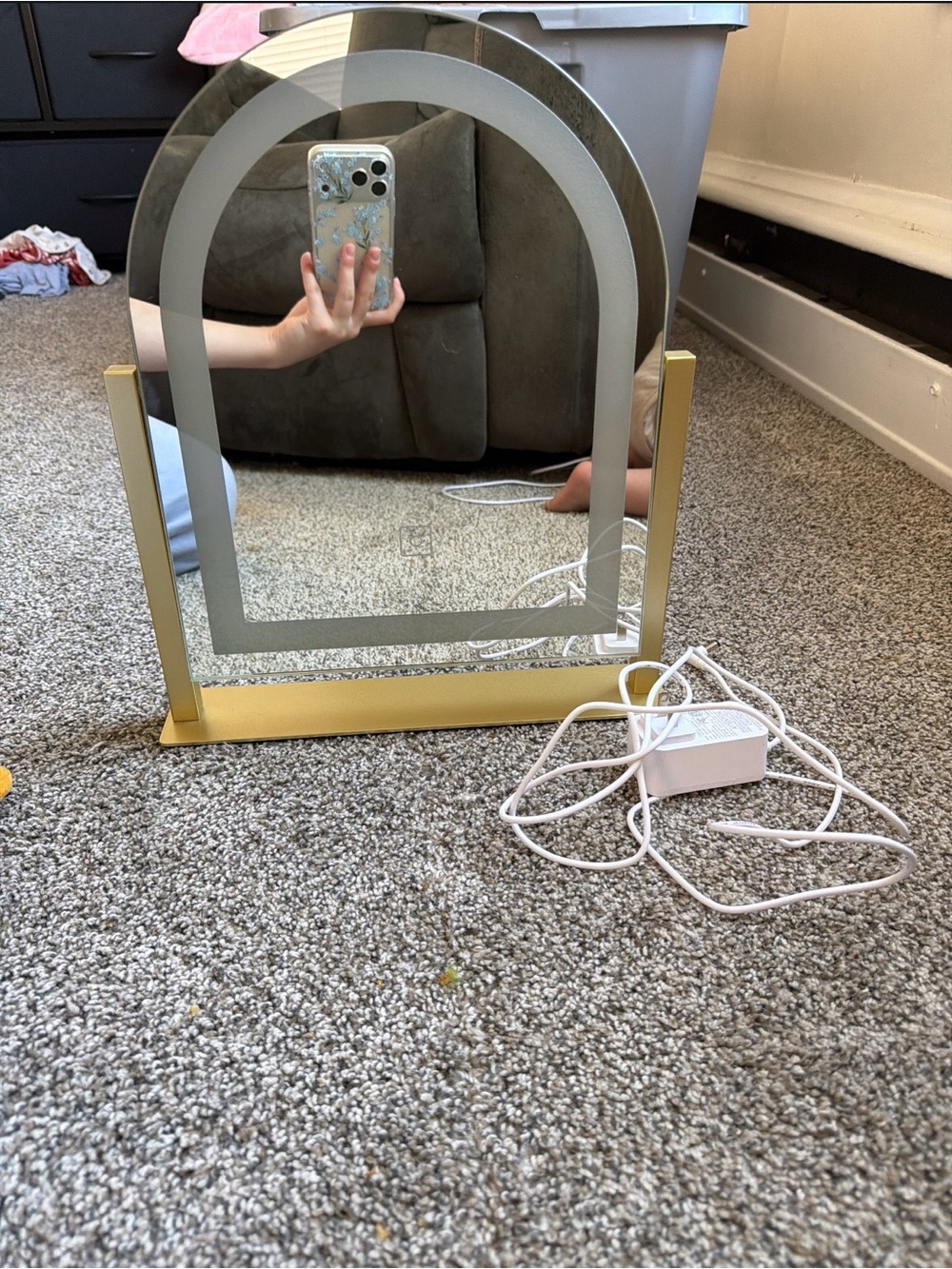 Gold Framed Arch LED Accent Mirror - Home Accents